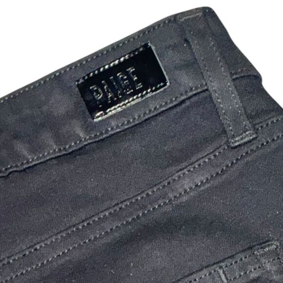 Women’s PAIGE black shadow high waisted Leenah Wide Leg Jean size 32 - Picture 8 of 12